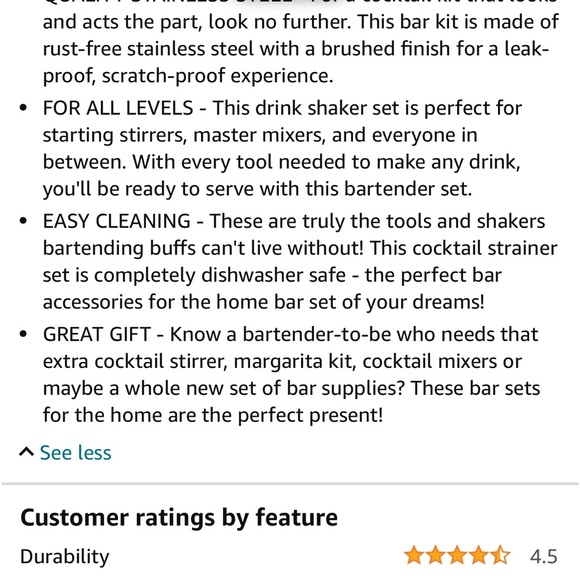 Finedine 14 piece Stainless Steel Bar Set—New - Picture 5 of 14